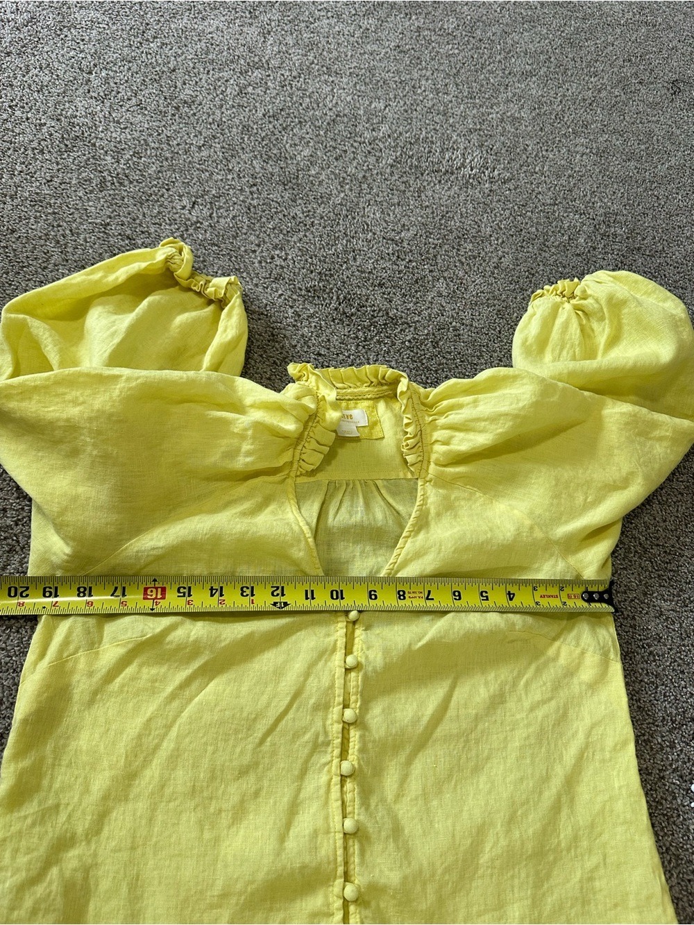 Maeve Anthropologie Linen The Audie Puff
Blouse Yellow Small - Picture 11 of 11